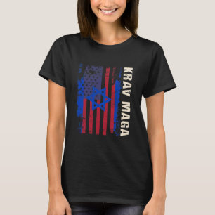 Patriotic Krav Maga Us Vlag Israël T-shirt