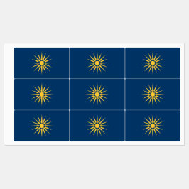Patriotic labels with flag of Macedonia, Greece