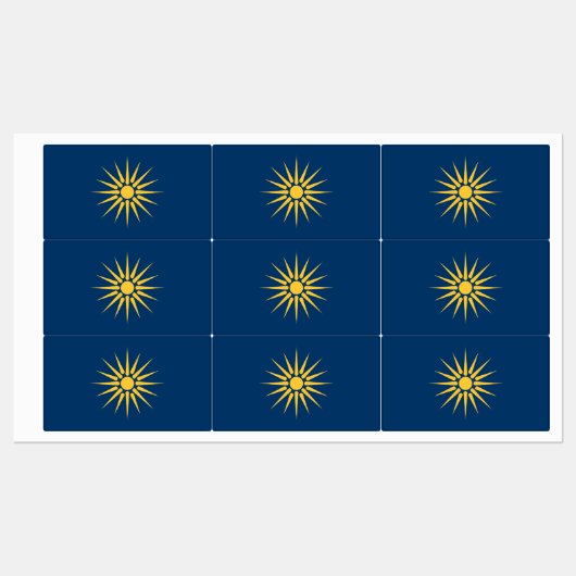 Patriotic labels with flag of Macedonia, Greece (Vel)