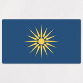 Patriotic labels with flag of Macedonia, Greece (Design 2)