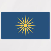 Patriotic labels with flag of Macedonia, Greece (Design 1)