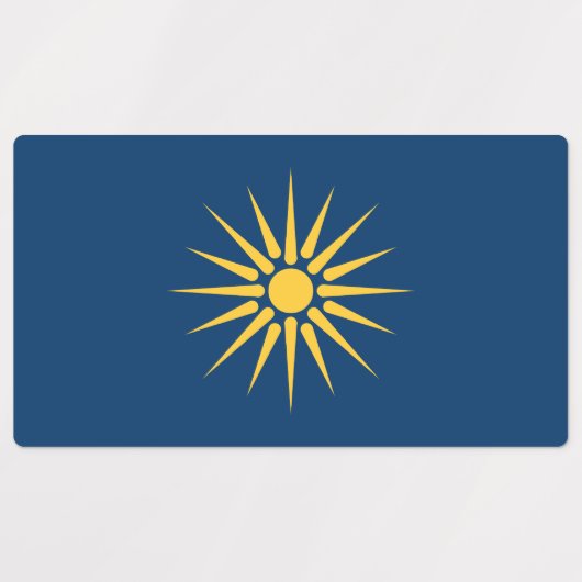 Patriotic labels with flag of Macedonia, Greece (Design 1)