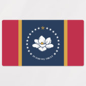 Patriotic labels with flag of Mississippi (Design 2)