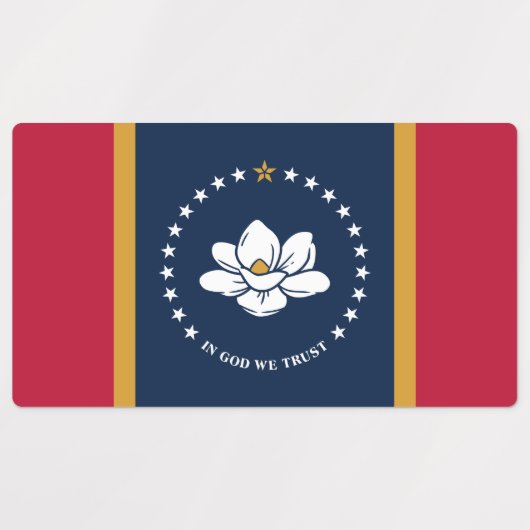 Patriotic labels with flag of Mississippi (Design 2)