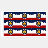 Patriotic labels with flag of Utah, USA (Vel)