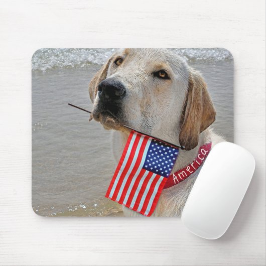 Patriotic Labrador Retriever Muismat (Met muis)
