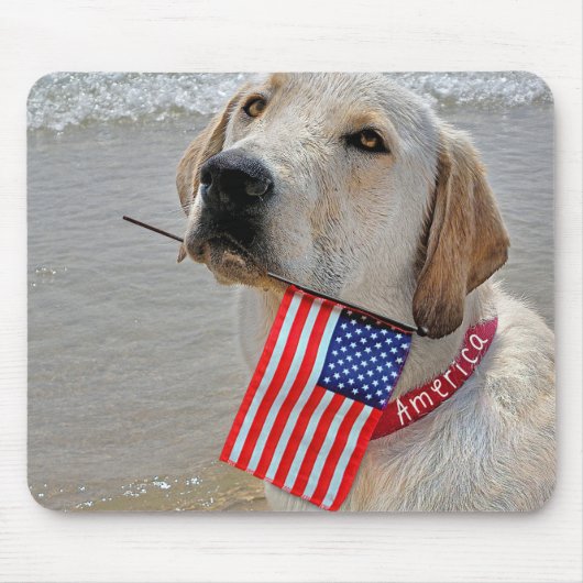 Patriotic Labrador Retriever Muismat (Voorkant)