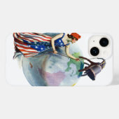  Patriotic Lady Liberty Magazine Hoesje Art (Achterkant (horizontaal))
