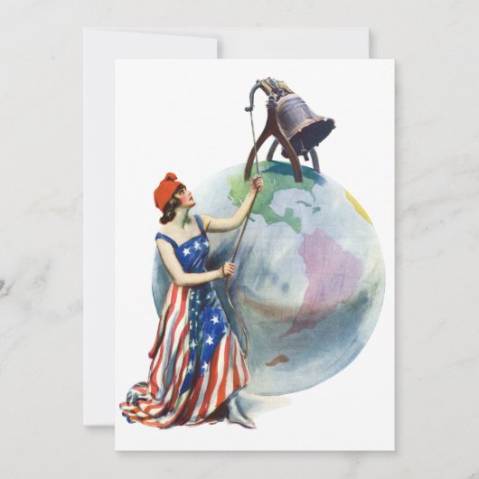  Patriotic Lady Liberty Magazine Hoesje Art (Voorkant)