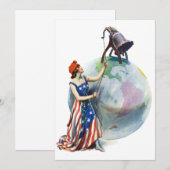  Patriotic Lady Liberty Magazine Hoesje Art (Voorkant / Achterkant)