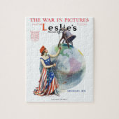  Patriotic Lady Liberty Magazine Hoesje Art Legpuzzel (Verticaal)