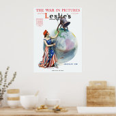 Patriotic Lady Liberty Magazine Hoesje Art Poster (Keuken)