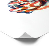  Patriotic Lady Liberty Magazine Hoesje Art Poster (Hoek)