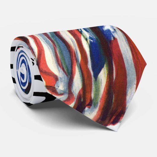  Patriotic Lady Liberty Magazine Hoesje Art Stropdas (Opgerold)