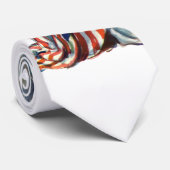  Patriotic Lady Liberty Magazine Hoesje Art Stropdas (Opgerold)