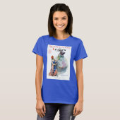  Patriotic Lady Liberty Magazine Hoesje Art T-shirt (Voorkant volledig)