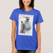  Patriotic Lady Liberty Magazine Hoesje Art T-shirt (Voorkant)