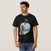  Patriotic Lady Liberty Magazine Hoesje Art T-shirt (Voorkant volledig)