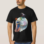  Patriotic Lady Liberty Magazine Hoesje Art T-shirt (Voorkant)