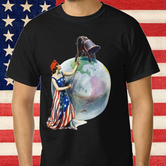  Patriotic Lady Liberty Magazine Hoesje Art T-shirt