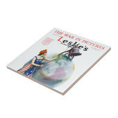  Patriotic Lady Liberty Magazine Hoesje Art Tegeltje (Zijkant)