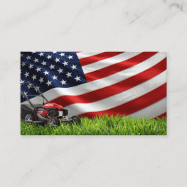 Patriotic Lawn Care – Amerikaanse vlag- en grasmaa Visitekaartje