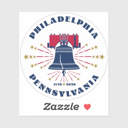 Patriotic Liberty Bell Vinyl Sticker op maat (Vel)