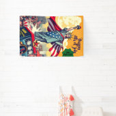 Patriotic Liberty Parade – Vintage 4 juli Verenigd Spandoek (Insitu)