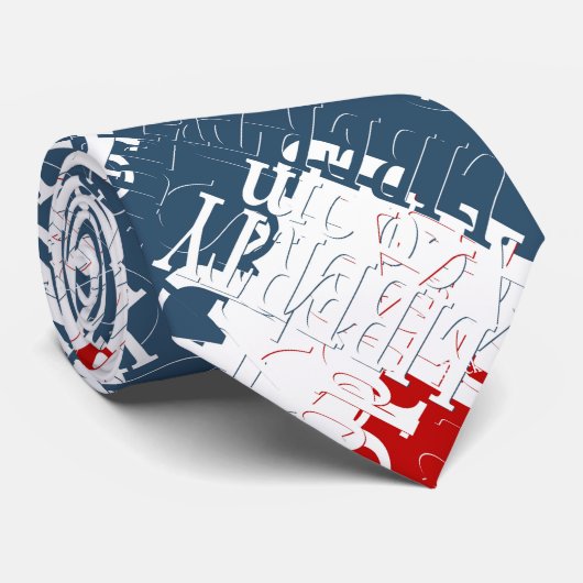 Patriotic Liberty Square Red White & Blue Stropdas (Opgerold)