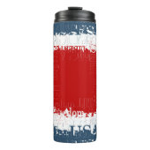 Patriotic Liberty Square Red White & Blue Thermosbeker (Voorkant)