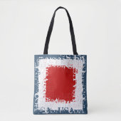 Patriotic Liberty Square Red White & Blue Tote Bag (Voorkant)