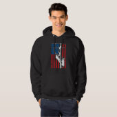 Patriotic Lineman Tools Amercia USA Flag Electrici Hoodie (Voorkant volledig)