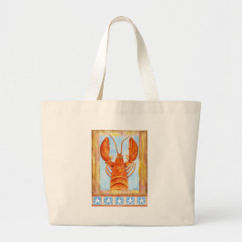 Patriotic Lobster Grote Tote Bag