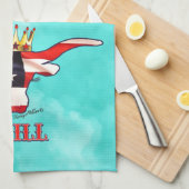 Patriotic Longhorn Koe Kitchen Towels Theedoek (Quarter Fold)