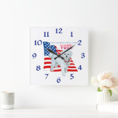 Patriotic Maltese Clock Vierkante Klok (Huis)