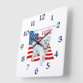 Patriotic Maltese Clock Vierkante Klok (Hoek)