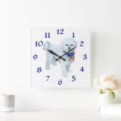 Patriotic Maltese Clock Vierkante Klok (Huis)