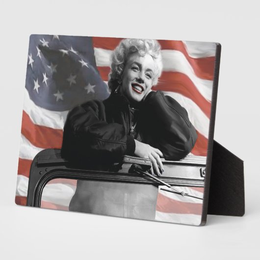 Patriotic Marilyn Fotoplaat (Zijkant)