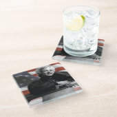 Patriotic Marilyn Glazen Onderzetter (Schuin)