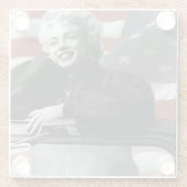 Patriotic Marilyn Glazen Onderzetter (Achterkant)