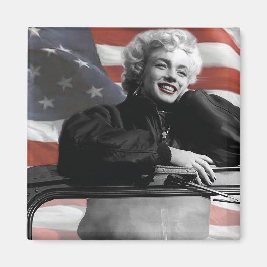 Patriotic Marilyn Magneet (Voorkant)