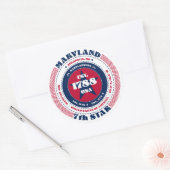 Patriotic Maryland Circle Design Sticker (Envelop)