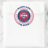 Patriotic Maryland Circle Design Sticker (Tas)