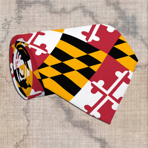 Patriotic Maryland Stropdas, mode VS, Maryland Fla Stropdas