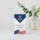 Patriotic Masonic Visitekaartjes | Flag Freemason (Staand voorkant)