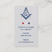 Patriotic Masonic Visitekaartjes | Flag Freemason (Achterkant)