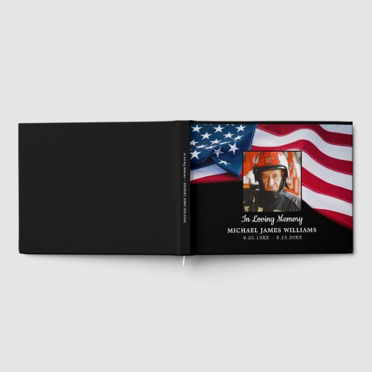 Patriotic Memorial USA American Flag Funeral Gastenboek (Volledig)