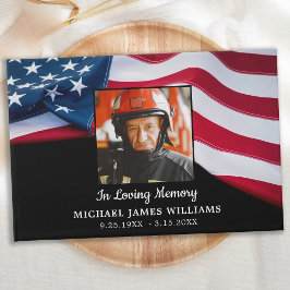 Patriotic Memorial USA American Flag Funeral Gastenboek