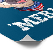 Patriotic Merica USA Flag Alpaca Sunglusses 4e Poster (Hoek)