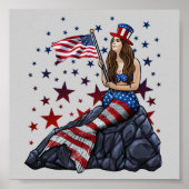 Patriotic Mermaid Poster (Voorkant)